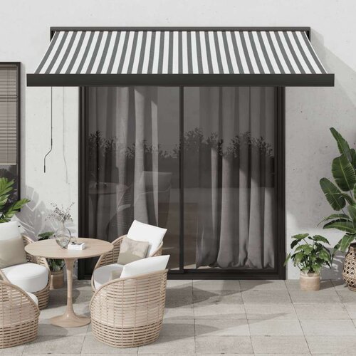 vidaXL Tenda na uvlačenje antracit-bijela 3 5x2 5 m tkanina i aluminij Cijene