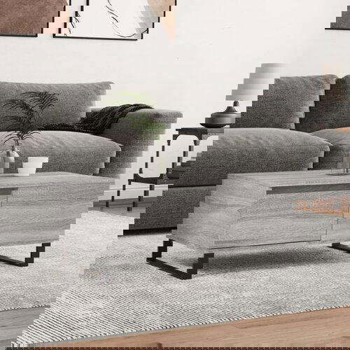 vidaXL Klubska mizica siva sonoma 90x50x36,5 cm inženirski les Cene