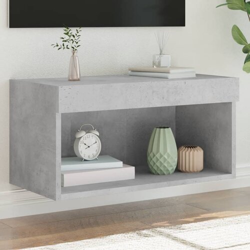 TV ormarić s LED svjetlima siva boja betona 60x30x30 cm Cene