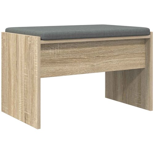  Klupa za hodnik s jastukom Sonoma hrast 63 x 38 x 40 cm Slike