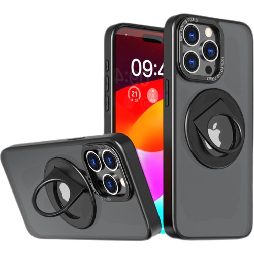 INF Magnetna za&amp;scaron;čitna torbica za telefon z nevidnim stojalom za iPhone Black iPhone 15 Pro, (21373505) Slike