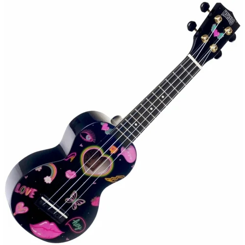 Mahalo Heart Soprano ukulele Heart Black