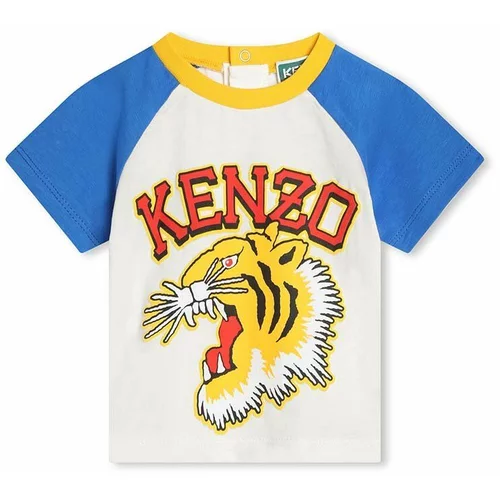 Kenzo Kids Otroška bombažna majica bela barva
