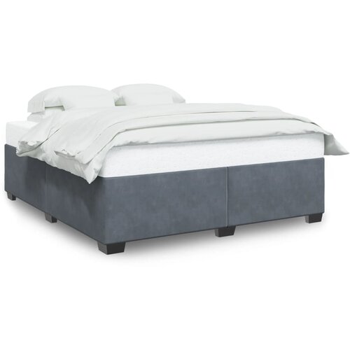 vidaXL Posteljni okvir temno siv 180x200 cm žamet Cene