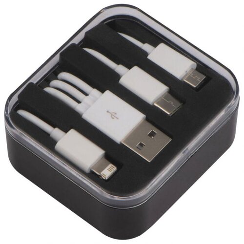 Kabel 3-U-1 ZA PUNJENJE USB,MICRO USB NA USB-C I IOS 30CM MACMA 2078403 BIJELI U KUTIJI Cene