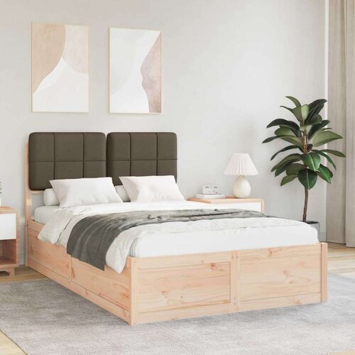  Posteljni okvir z oblazinjenim vzglavjem Taupe 120 x 190 cm, (5000104185) Cene