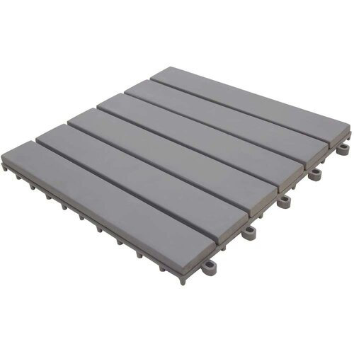  Pločice za trijem 10 kom sive 30 x 30 cm masivno bagremovo drvo Slike
