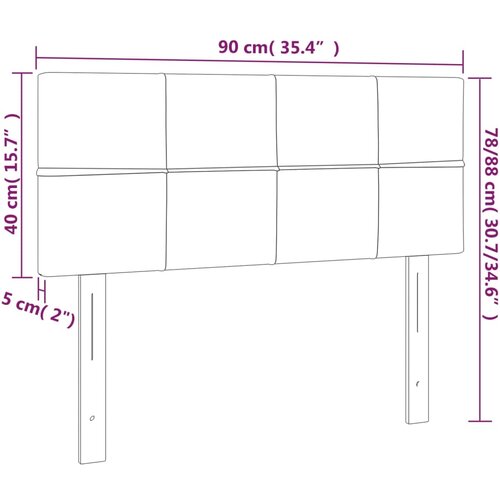  LED uzglavlje plavo 90x5x78/88 cm od tkanine Slike
