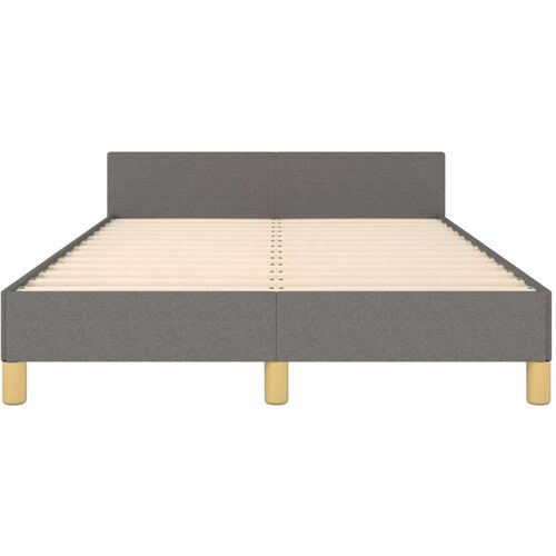 VidaXL Okvir za krevet s uzglavljem tamnosivi 120x190 cm od tkanine Slike