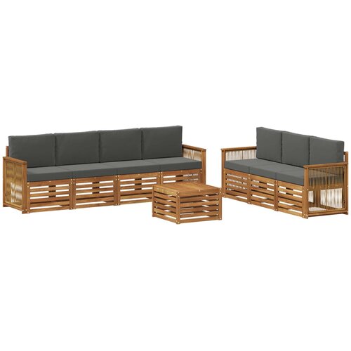  Setovi sofa 8 kom. Čvrsto drvo akacije Slike