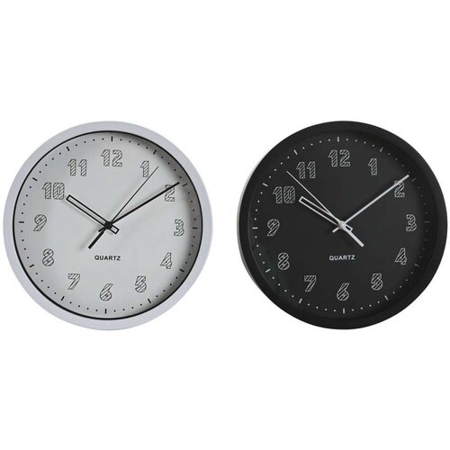  Zidni sat DKD Home Decor Bijela Crna PVC 25 4 x 4 x 25 4 cm (2 kom.) Cijene