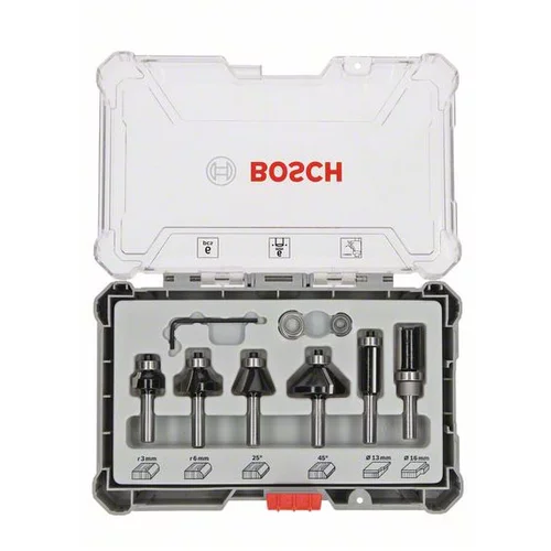 Bosch 6 tlg Trim&Edging Set 6mm Schaft