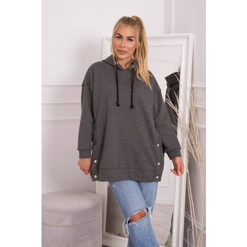 Kesi Insulated sweatshirt with grpahit press studs Cene