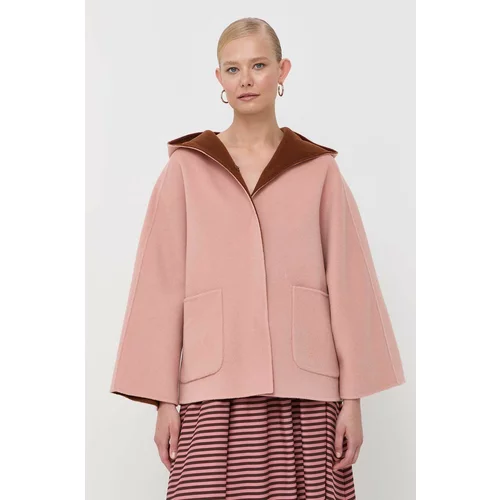 Weekend Max Mara Dvostrana vunena jakna boja: ružičasta, za prijelazno razdoblje, oversize