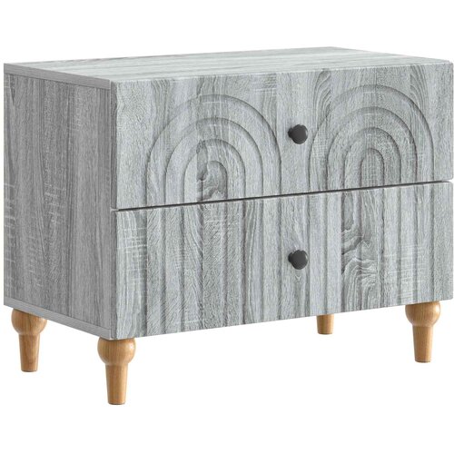 vidaXL Noćni ormar Siva sonoma 62 x 34 5 x 48 cm Konstruirano drvo - Siva sonoma Cene