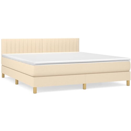 Maison Chic Box spring postelja - Vzmetna postelja z vzmetnico krem 180x200 cm blago SL2096, (21889254) Cene