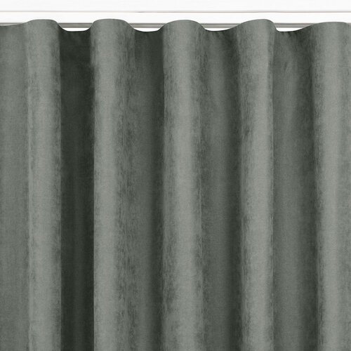  Curtain MILANA color gray style classic transparent wave tape 7 cm chenille 280x245 HOMEDE Slike