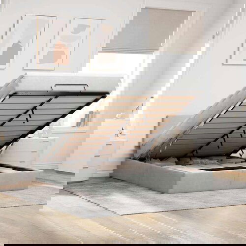 VidaXL Otomanski krevet s madracem i LED 140x200 cm bar&amp;scaron;unasti Slike