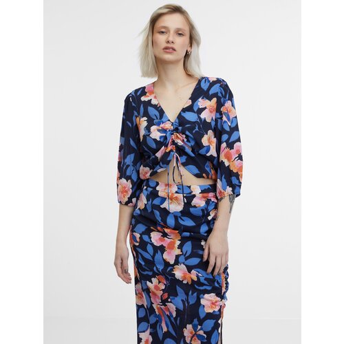 Orsay Dark blue women's floral blouse - Women Cene