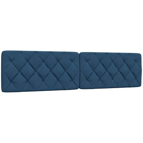 VidaXL Krevet s madracem plavi 200 x 200 cm od tkanine - Plava 200 x 200 cm Slike