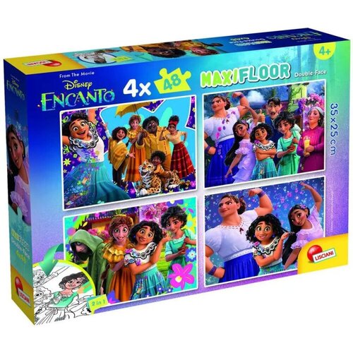 Lisciani Disney Encanto 2 u 1 maxi slagalica 4x48 komada i bojanka 35x25cm - Lisciani Cene