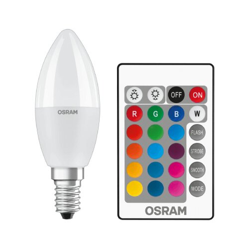 Osram LED sijalica sa sa RGB svetlom i daljinskim O44309 E14 / 5,5 W / 2700 K Slike