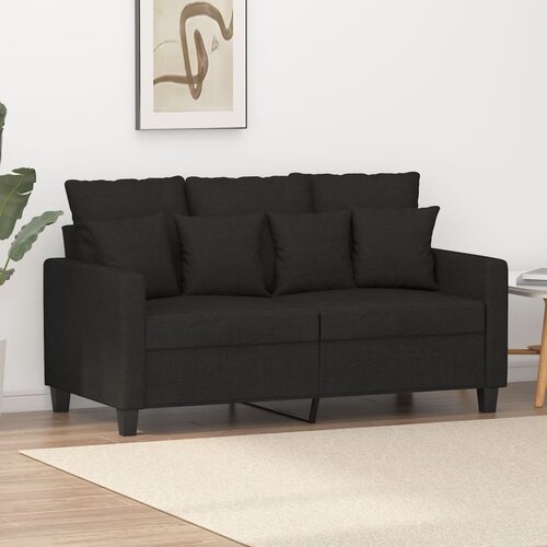 vidaXL Dvosjed od tkanine crni 120 cm Cijene