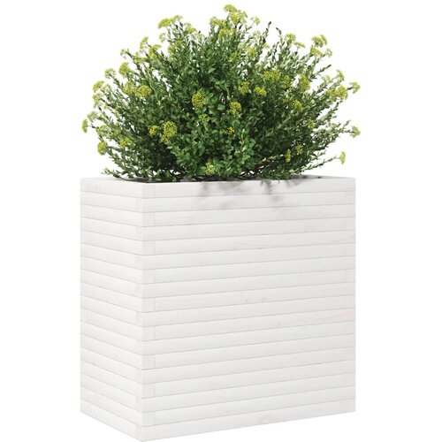  Vrtna sadilica bijela 70x40x68,5 cm od masivne borovine Slike