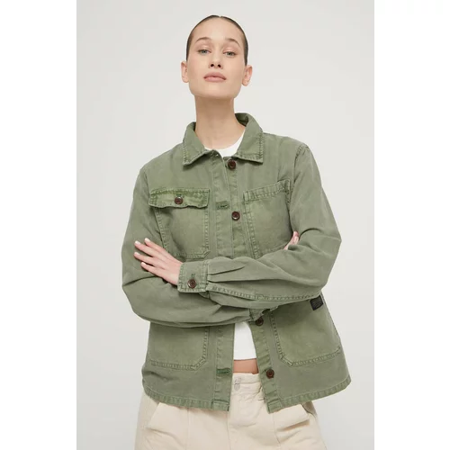 Superdry Jeans jakna ženska, zelena barva
