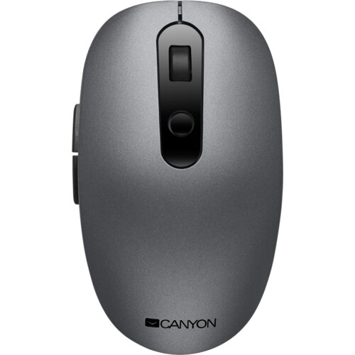 Canyon MW-9, 2 in 1 Wireless optical mouse with 6 buttons, DPI 800/1000/1200/1500, 2 mode(BT/ 2.4GHz), Battery AA*1pcs, Grey, 65.4*112.25*32.3mm, 0.092kg Cijene