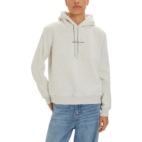Calvin Klein Jeans Puloverji MONOLOGO REGULAR HOO J20J223536 Siva Cene