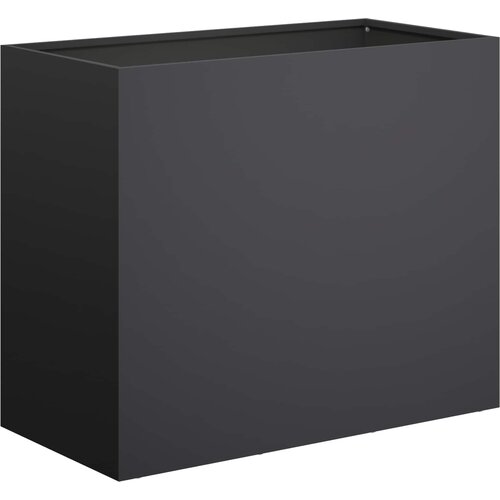  Vrtna saksija Crna 60 x 30 x 40 cm Čelična vrata Slike