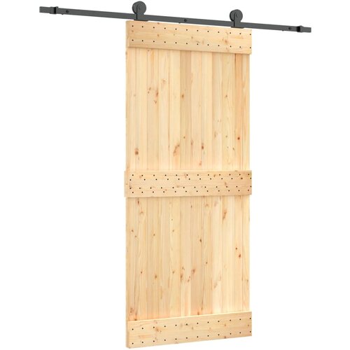 vidaXL Klizna vrata s priborom za montažu 90 x 210 cm masivna borovina Cijene