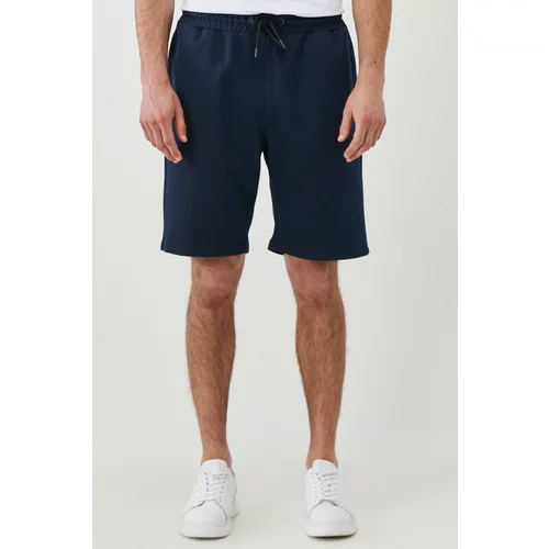 AC&Co / Altınyıldız Classics Men's Navy Blue Standard Fit Daily Comfortable Sports Knitted Shorts