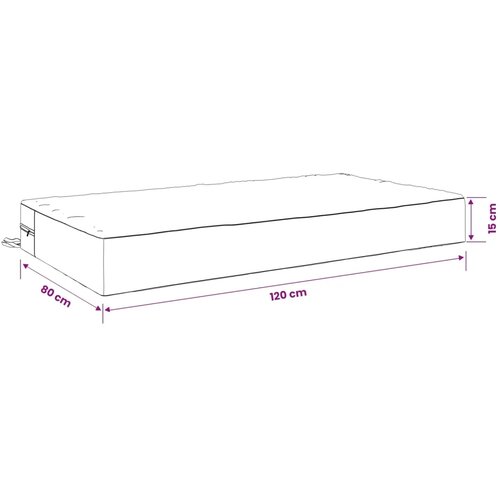  Jastuk za sjedalo SOEST 100% poliester Pijesak 120 x 80 x 15 cm - Pijesak 120 x 80 x 15 cm Melange Slike