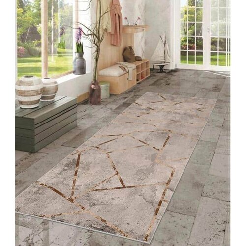  Staza sa gumenom podlogom 80x160cm - geometric zlatni, SS-035 Cene