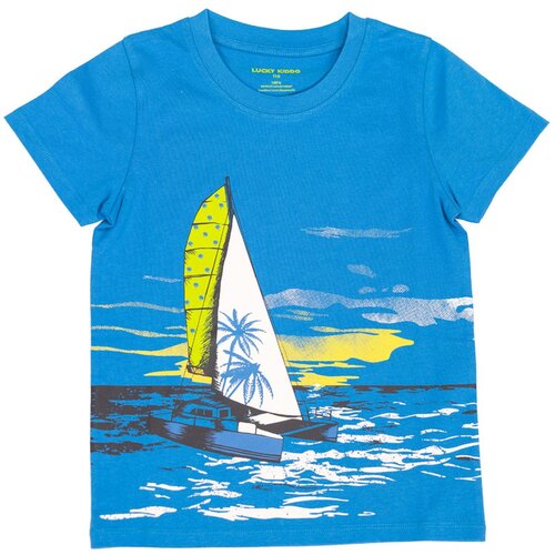 Lucky Kiddo majica KR LK-KBT SS 1_23 M 017469 F modra 92 Cene