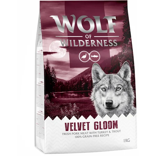 Wolf of Wilderness 3 + 1 gratis! 4 x 1 kg - Velvet Gloom - puretina i pastrva