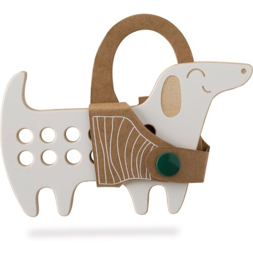 Milin Small Wooden Lacing Toy Daschund aktivna igračka 8 cm x 13 cm x 0,7 cm 1 kom Cijene