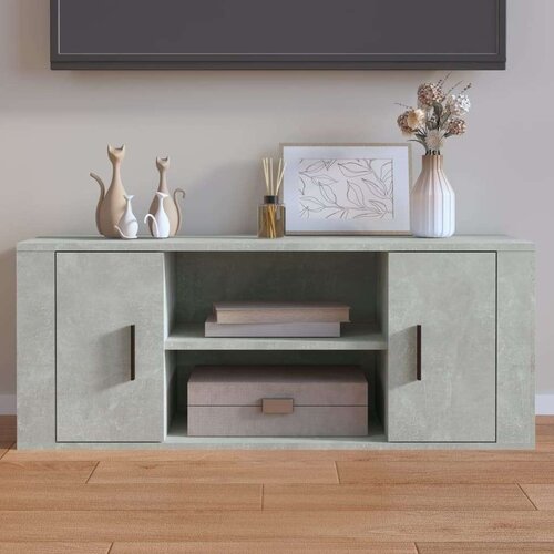 TV omarica betonsko siva 100x35x40 cm inženirski les, (20731184) Slike