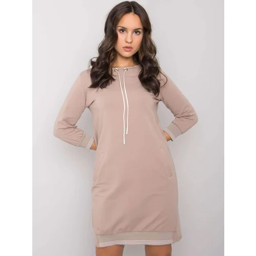 RUE PARIS Dress-RV-SK-7355.93-dark beige