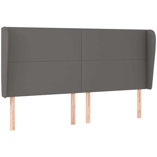  Uzglavlje s u&amp;scaron;ima sivo 163x23x118/128 cm od umjetne kože Slike