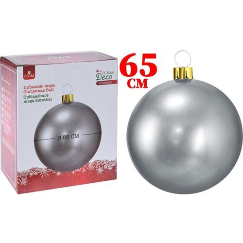  NOVOGODI&Scaron;NJI UKRAS NADUVAVAJUĆA KUGLA 65CM SREBRNA Cene