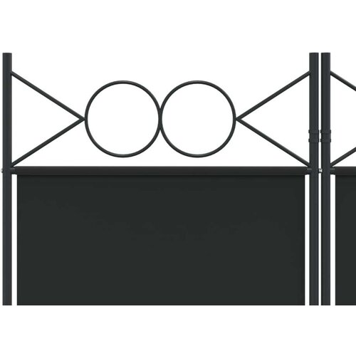 vidaXL Sobna pregrada s 6 panela crna 240x220 cm od tkanine Cijene