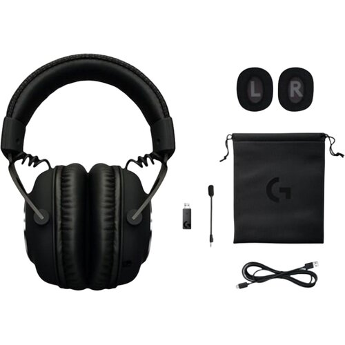 Logitech bežične gaming slu&amp;scaron;alice g pro x lightspeed (981-000907) crne Slike