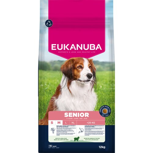 Eukanuba Premium Nutrition Senior Small & Medium Breed janjetina i riža - 2 x 12 kg Cijene