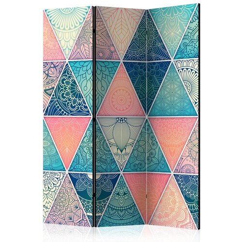 Artgeist Paravan Oriental Triangles, 3-Delni, Dvostranski Cene
