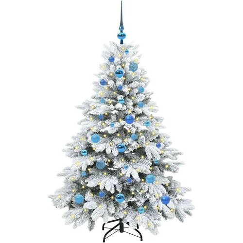 VidaXL Umjetno božićno drvce s stalakom Zelena 150 cm PE i PVC Slike