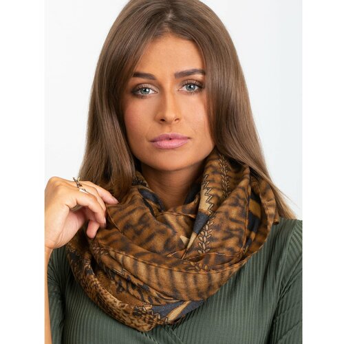 Fashion Hunters Light brown shawl with animal patterns Slike