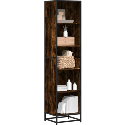 VidaXL Knjižna omara dimljeni hrast 40x35x170,5 cm inženirski les Slike